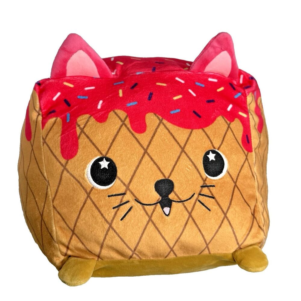 Moosh Moosh Dulce Ice Cream Cone Kitty Cat Sprinkles Plush 10” Soft Cuddle Toy-